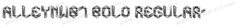 AlleynW01 Bold Regular字体转换
